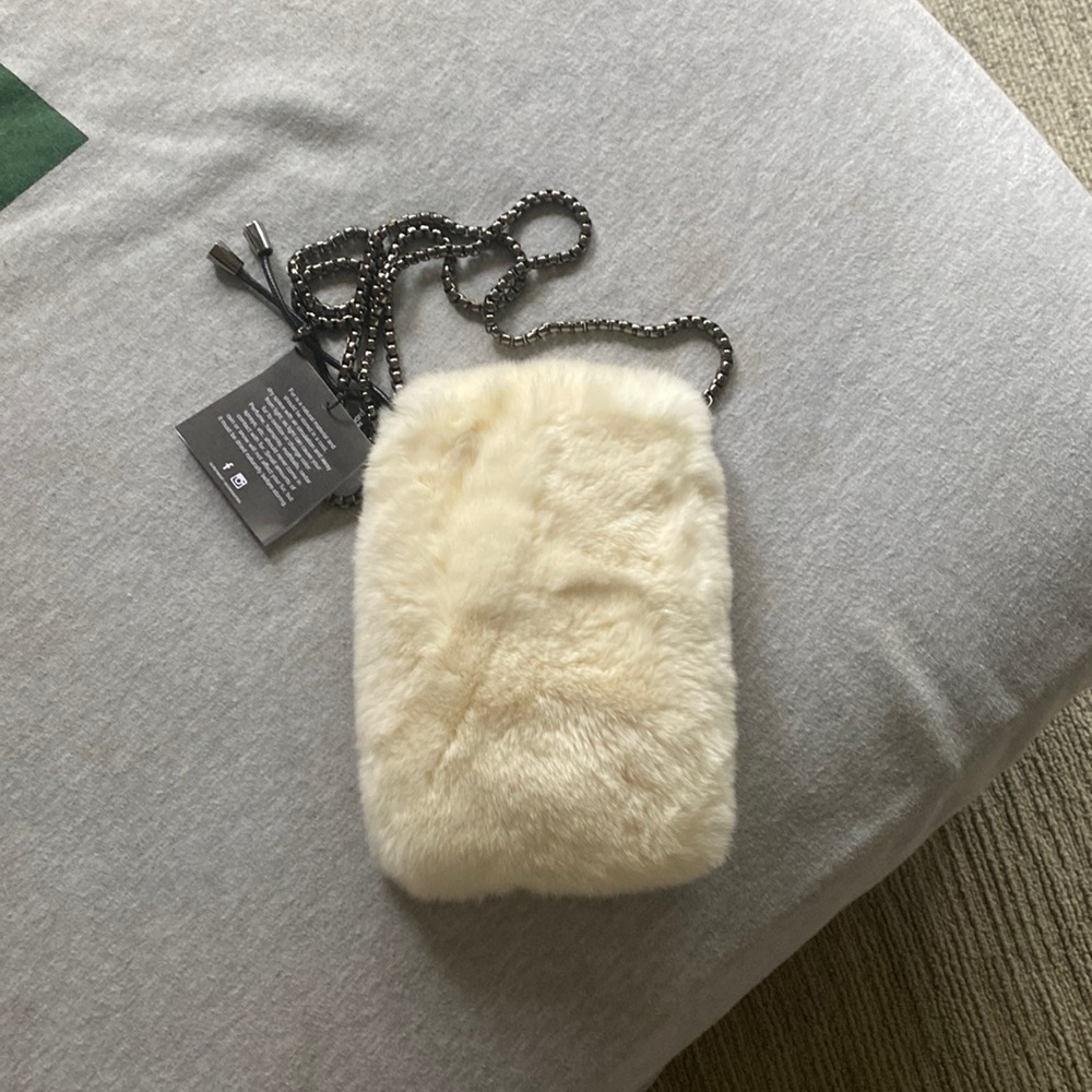 Real rabbit hair purse